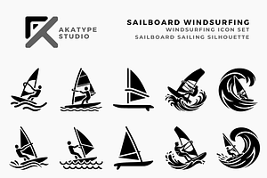 Sailboard Windsurfing Icon