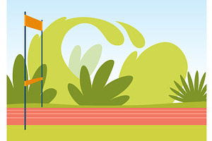 Marathon race. Finish line. Active, an Illustration by the8monkey