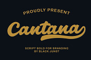 Cantana Script, a Script Font by Black Junst (Thumbnail 1 of 9)