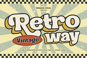 Retro Way - Vintage Logo Font, a Serif Font by Nirmana Visual