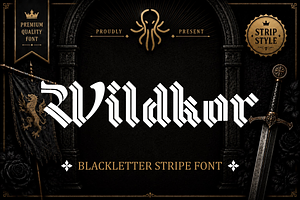 Wildkor - Blackletter Stripe Font