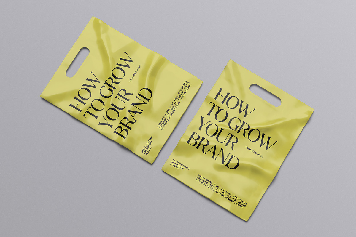 Plastic Carrier Bag Mockup, a Packaging Mockup by Riel Concept (Photo 3 of 5)