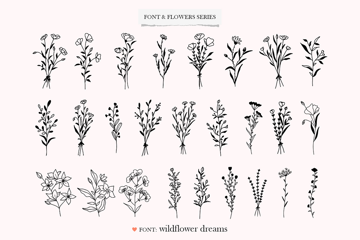 Wildflower Dreams Font & Flowers, a Handwritten Font by Kaya Fonts (Photo 16 of 20)