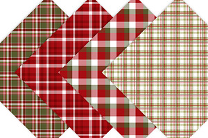 Christmas Plaids Digital Paper Pack