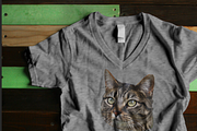 Women's V-Neck Photoshop Mockup, a Shirt Mockup by SLTFNDRY (Thumbnail 3 of 4)