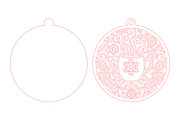Christmas Candle Ornament Laser Cut, a Seasonal Illustration by CraftArtStudio (Thumbnail 3 of 3)