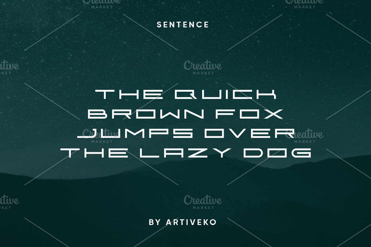 Kendburg Futuristic Font, a Sans Serif Font by Artiveko (Photo 4 of 4)