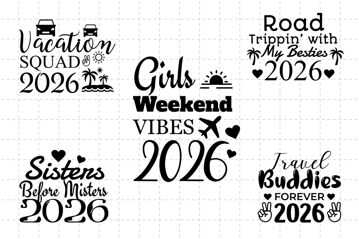Girls Trip 2026 SVG Bundle, a Graphic by M9 Design (Photo 6 of 14)