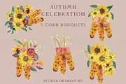 AUTUMN CELEBRATION Sunflower Pumpkin, a Seasonal Illustration by Catch the Dream Art (Thumbnail 8 of 10)