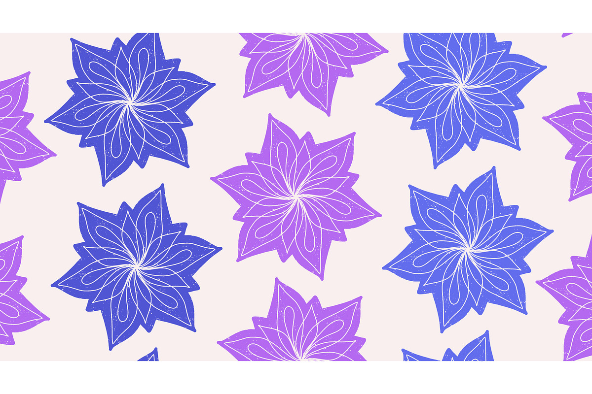 Bold Floral Mandala Seamless Vector, a Pattern Graphic by NayaChu (Photo 2 of 11)