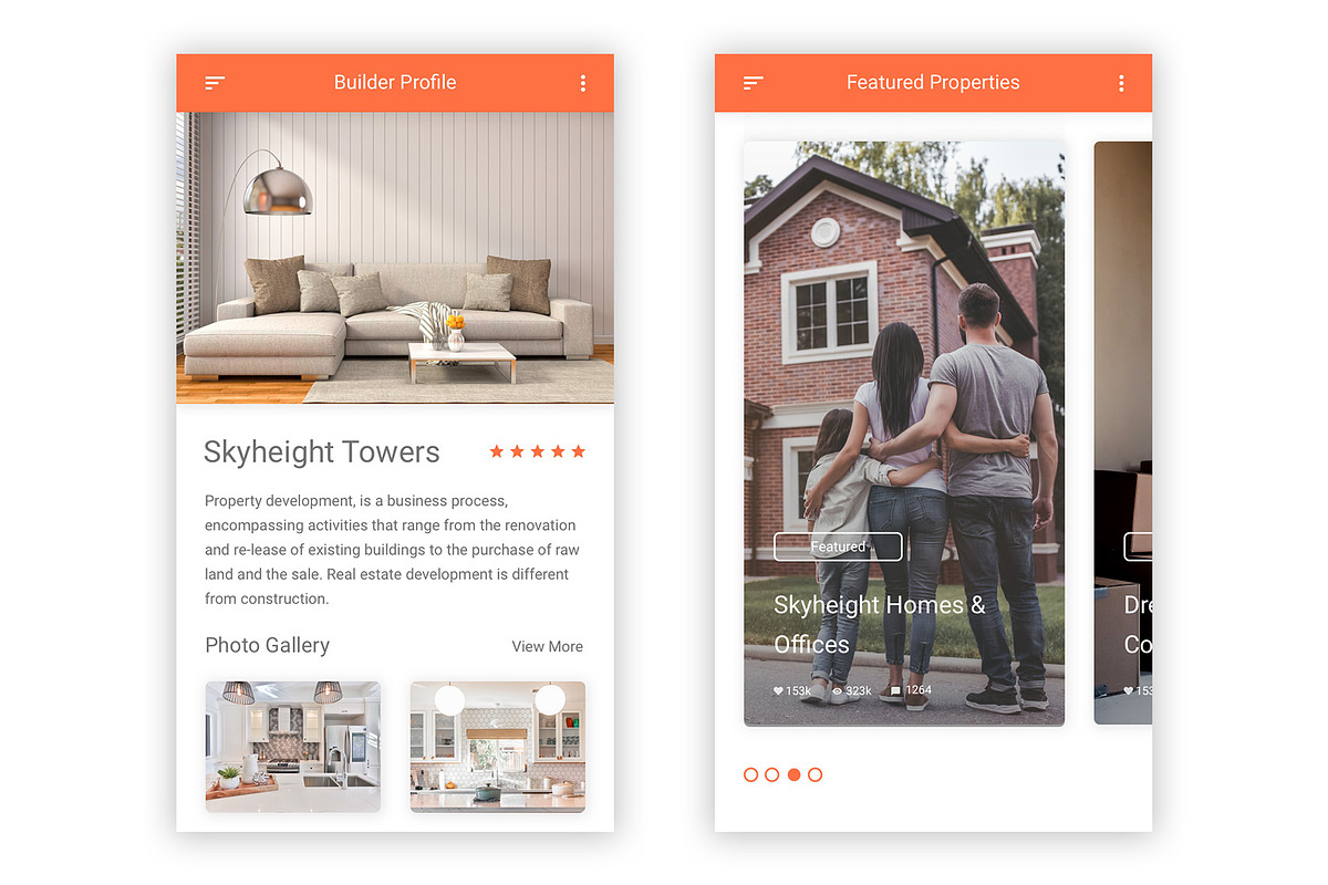 Real Estate & Property Adobe XD App, an UI Kit Template by themelove (Photo 7 of 16)