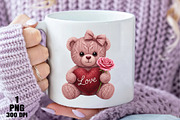 Faux Yarn Valentine Teddy Bear Png, an Illustration by Daily.Designs (Thumbnail 5 of 5)