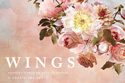 Digital Flower Clip Art - Wings, an Illustration by Create The Cut (Thumbnail 5 of 10)