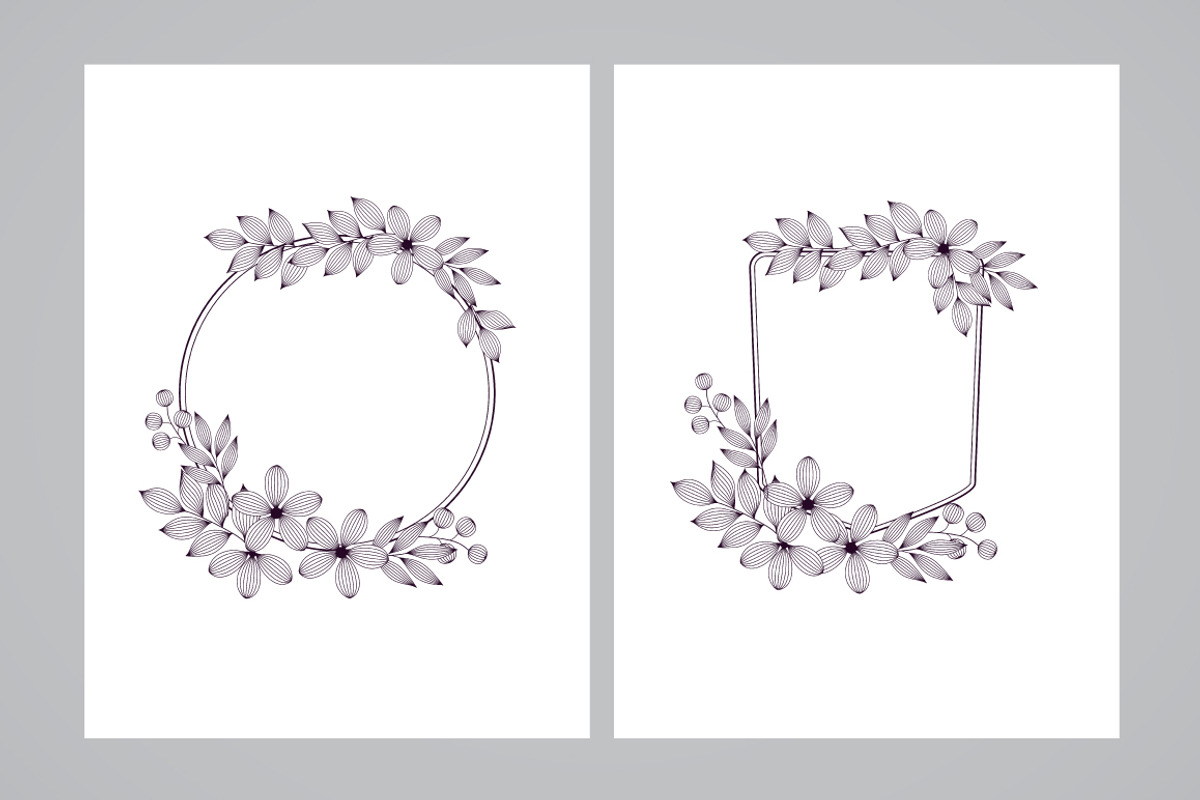Floral heraldic shield card template, an Invitation Template by Natalyon (Photo 3 of 3)