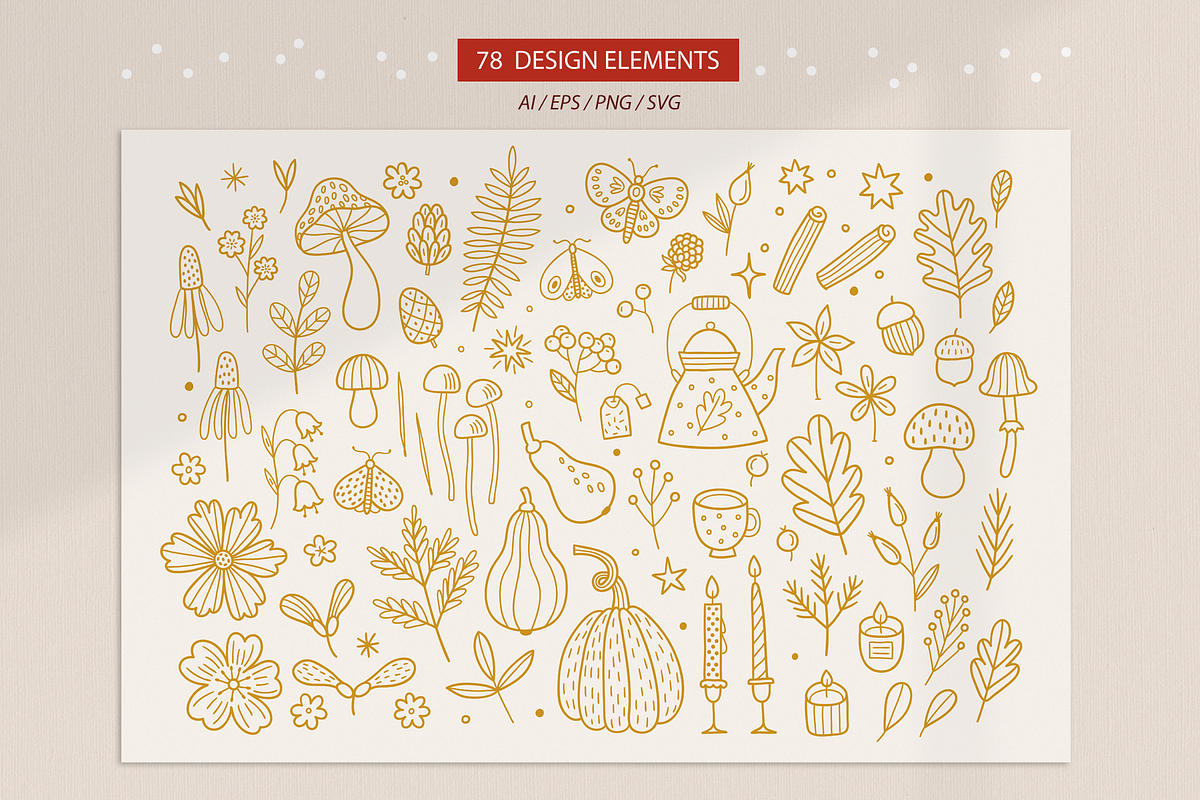 Autumn Charm Kit, a Seasonal Illustration by miumiu (Photo 5 of 15)