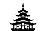 Pagoda Temple Silhouette, an Object Graphic by Creativeshirt (Thumbnail 2 of 20)