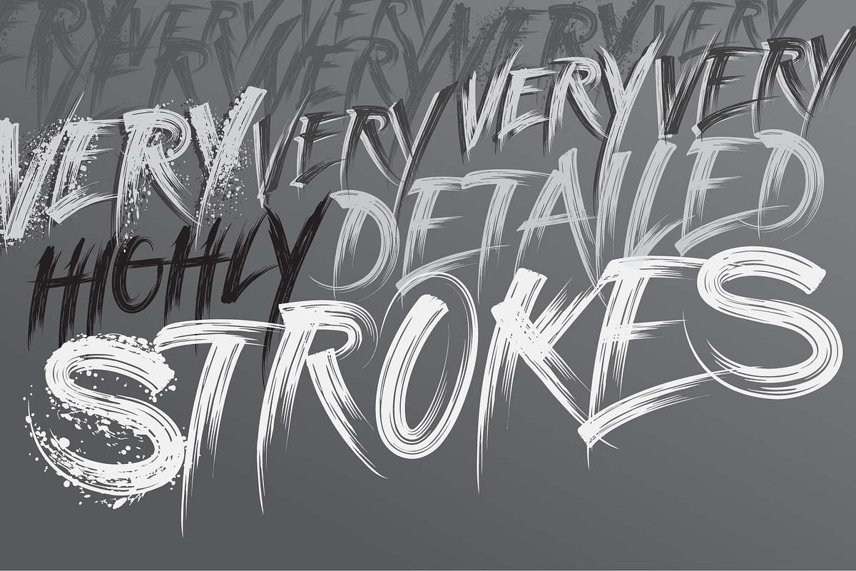 Graffiti Fonts | Strokes Family preview 2