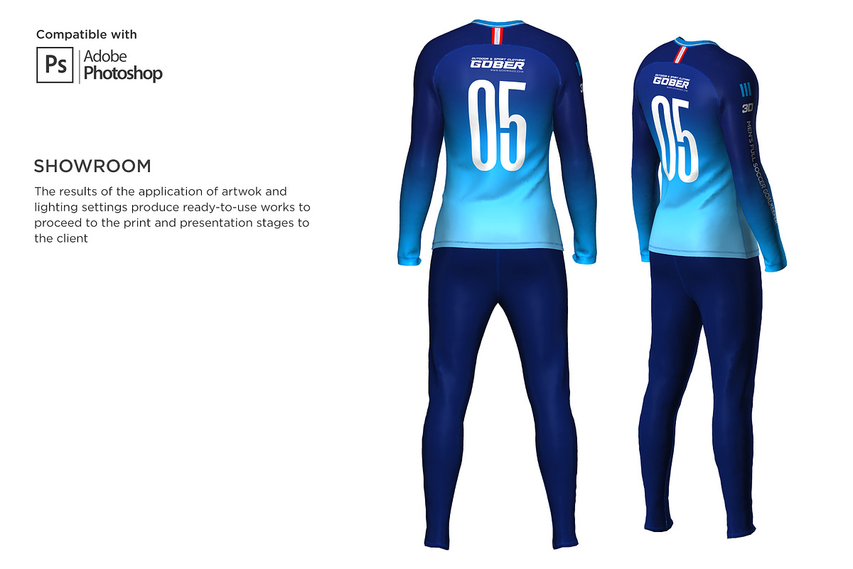 3D Men's Soccer Goalkeeper Kit psd, an Apparel Mockup by Mildstudio