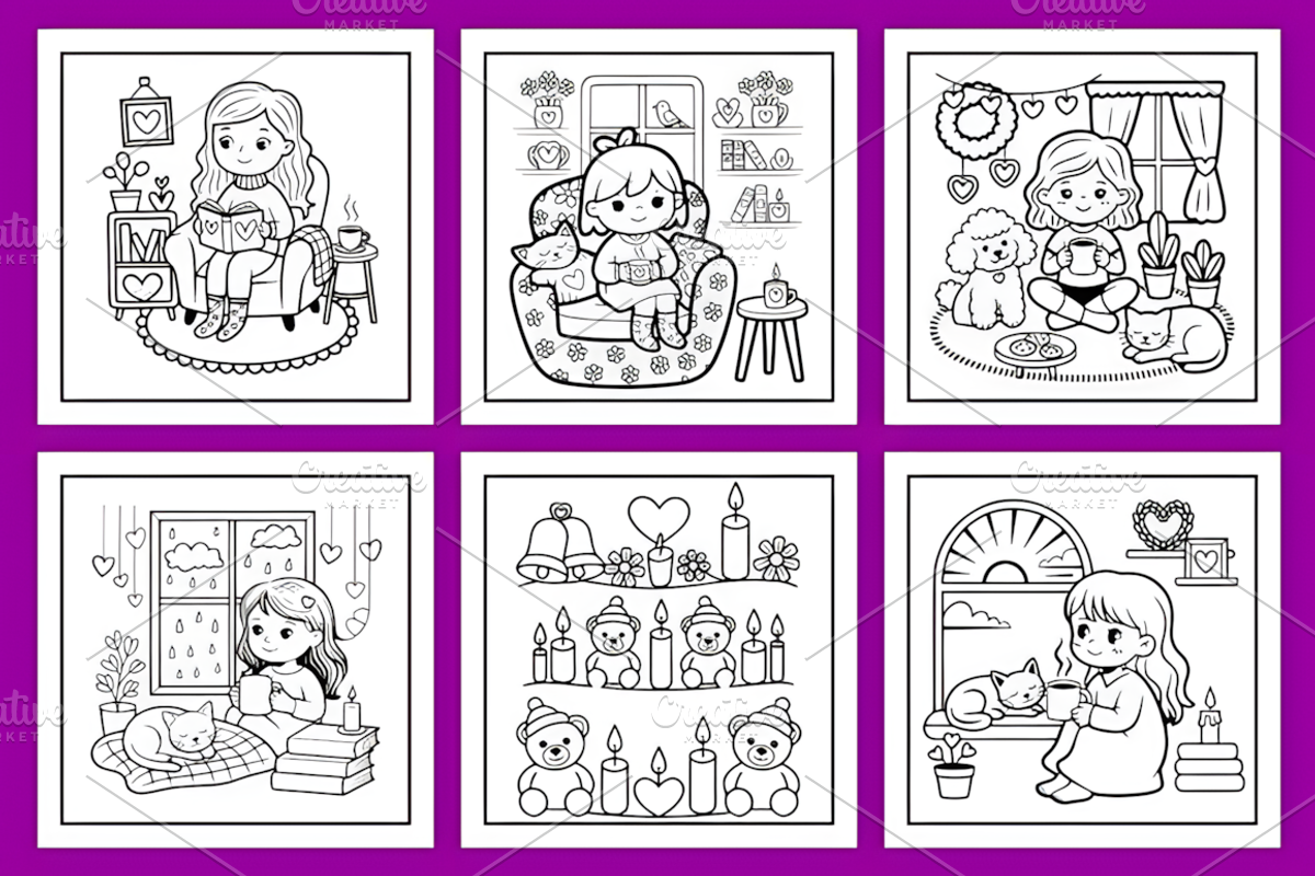 Coffee Time Bold & Easy Coloring, a Decorative Illustration by Design Station (Photo 3 of 4)