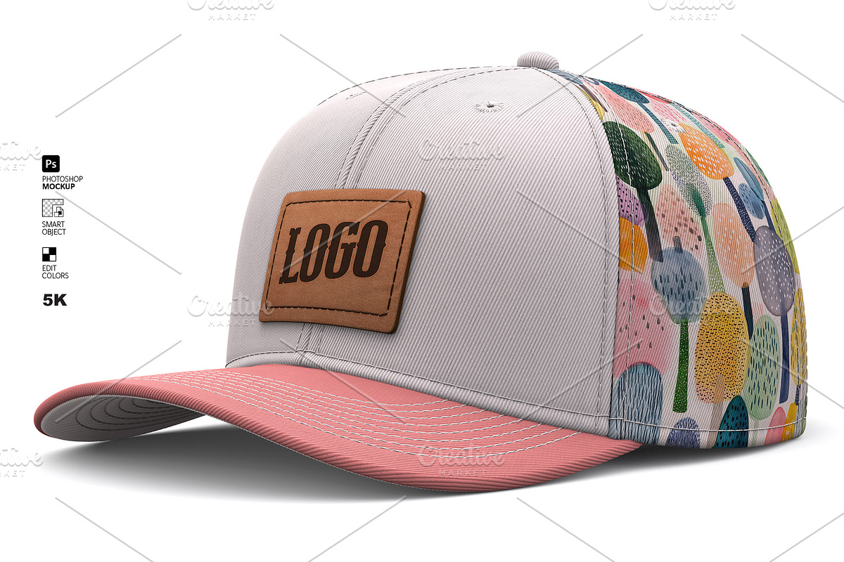 6-Panel Cap Mockup - Full Fabric PSD, a Hat Mockup by LESZ Design (Photo 12 of 12)