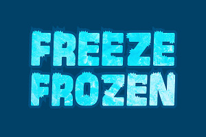 Freeze Frozen, a Script Font by Fourteen Letter