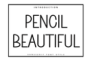 Pencil Beautiful, a Sans Serif Font by FreshTypeINK (Thumbnail 1 of 8)