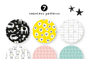 Black And White Kids Patterns Prints