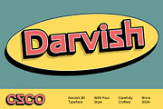 CS Darvish 3D, a Sans Serif Font by Craft Supply Co. (Thumbnail 1 of 8)