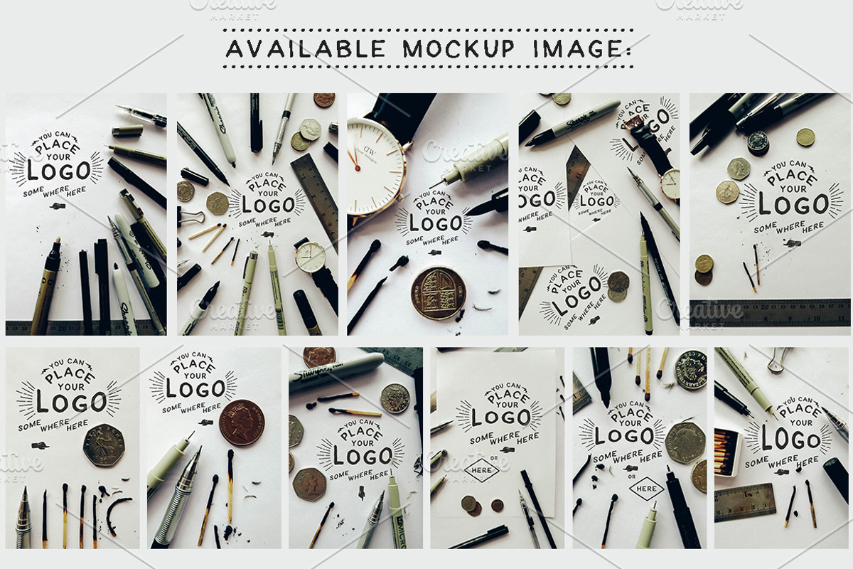 Hand Lettering Logo Mockups, a Product Mockup by BlueRobinDesignShop (Photo 6 of 6)