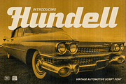 Hundell - Vintage Automotive Fonts, a Script Font by Konstantine Studio (Thumbnail 1 of 3)