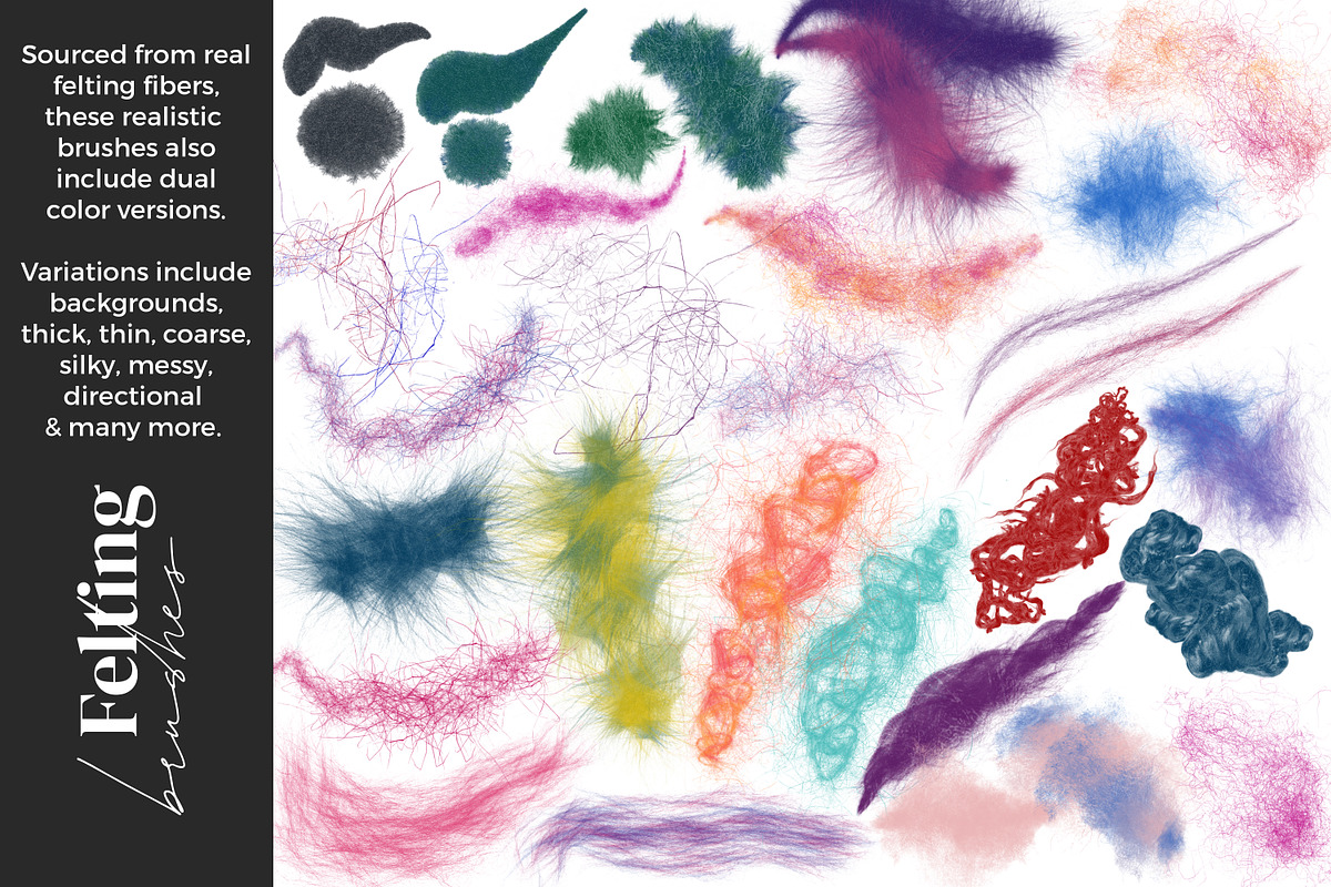 Fiber Art Brushes for Procreate, a Brush Add-On by AJ Brushes (Photo 4 of 10)