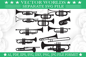 Trumpet Svg, Music, Jazz, Band Svg