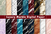Luxury Marble Digital Paper, a Texture Graphic by Dream Creation (Thumbnail 1 of 7)