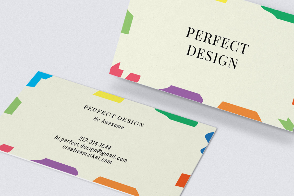 Colored Spots Business Card Template, a Business Card Template by Perfect Design (Photo 3 of 3)