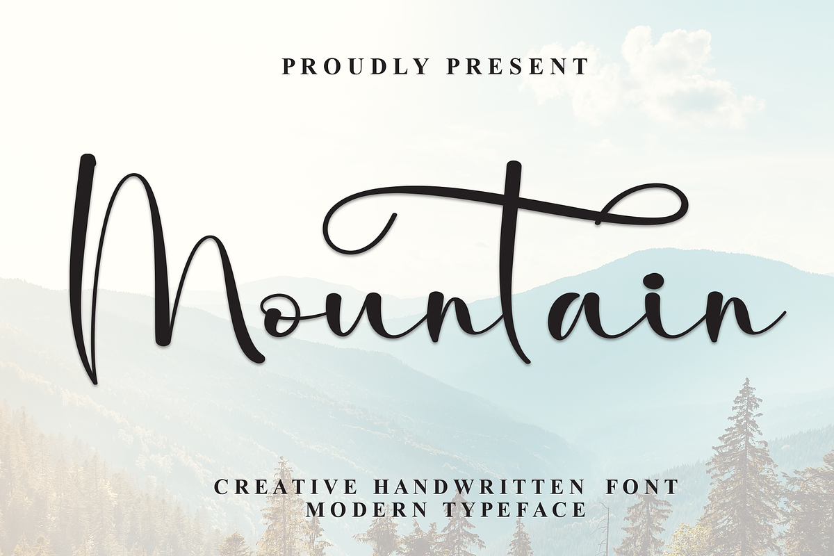 Mountain | Script Font, a Handwritten Font by Scratchones (Photo 1 of 9)