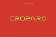 Croparo - Modern Futuristic Typeface, a Sans Serif Font by Letterna (Thumbnail 1 of 4)
