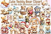 Cute Teddy Bear Clipart - Teddy Bear, an Illustration by Sublimation Artist (Thumbnail 1 of 6)