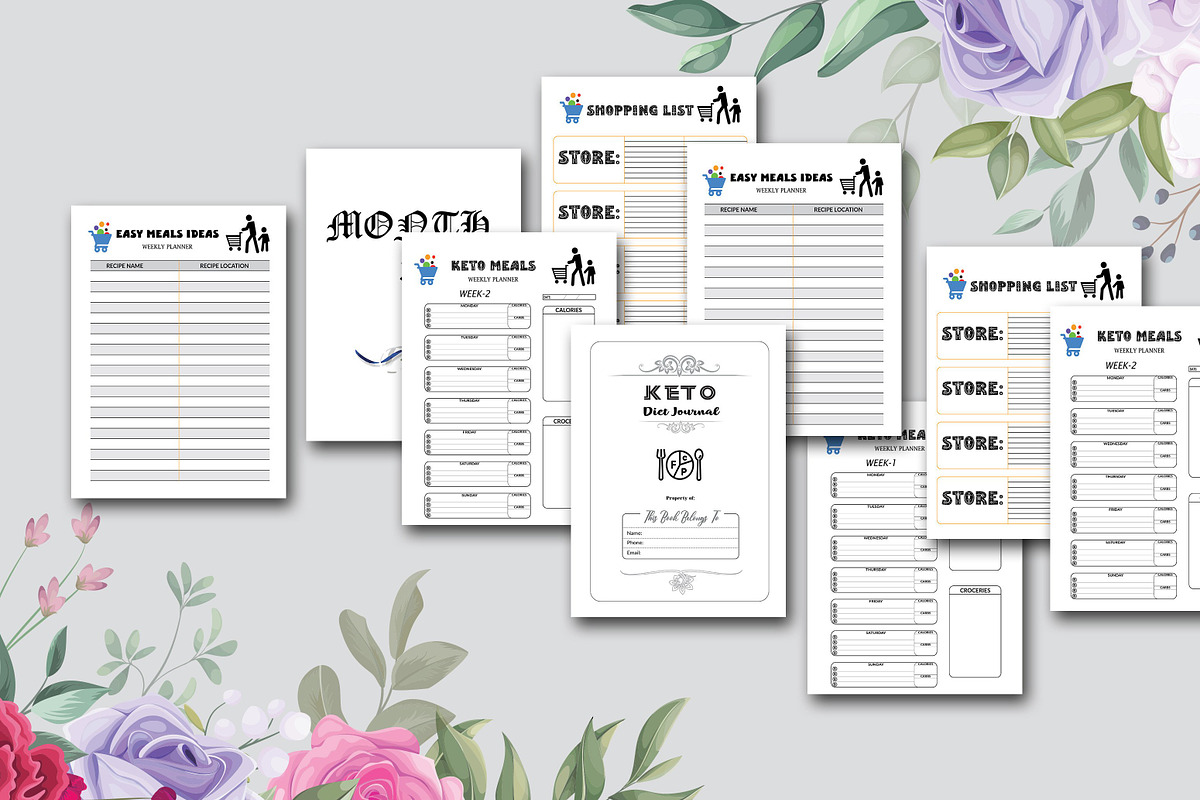 Keto Diet Planner, a Stationery Template by design_hut (Photo 2 of 2)