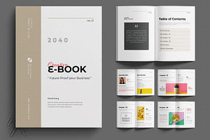 Creative E book Design, a Print Template by MightyDesign