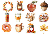 Watercolor Fall Favorites Clipart, an Illustration by Dream Creation (Thumbnail 3 of 4)