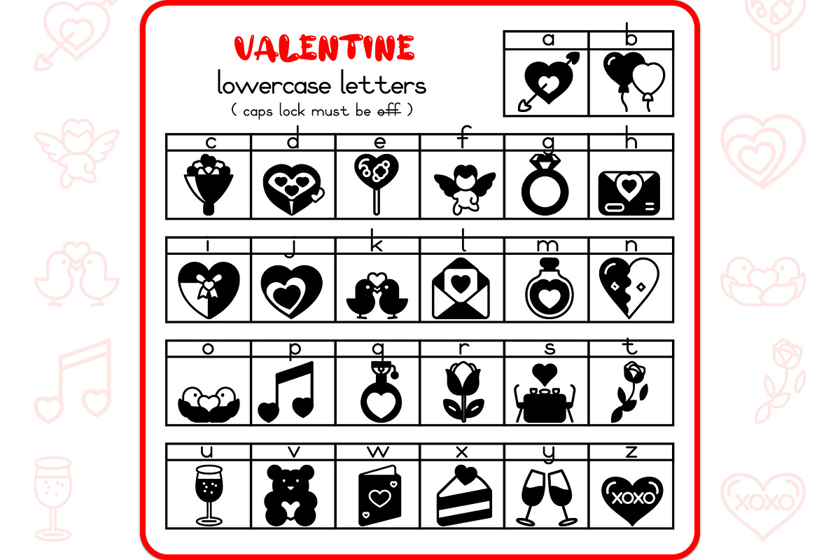 Valentine Icons - Dingbat Font, a Symbol Font by WADLEN (Photo 3 of 7)