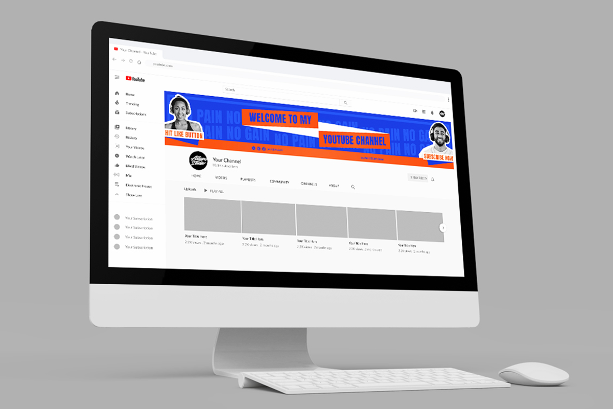 Gym Podcast Youtube Template & Canva, a Social Media Template by Attype (Photo 3 of 5)