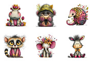 Safari Baby Animals Watercolor, a Seasonal Illustration by CreationArt (Thumbnail 2 of 5)
