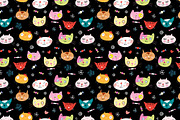 8 Fun bright patterns with cats, a Pattern Graphic by Tanor (Thumbnail 7 of 9)