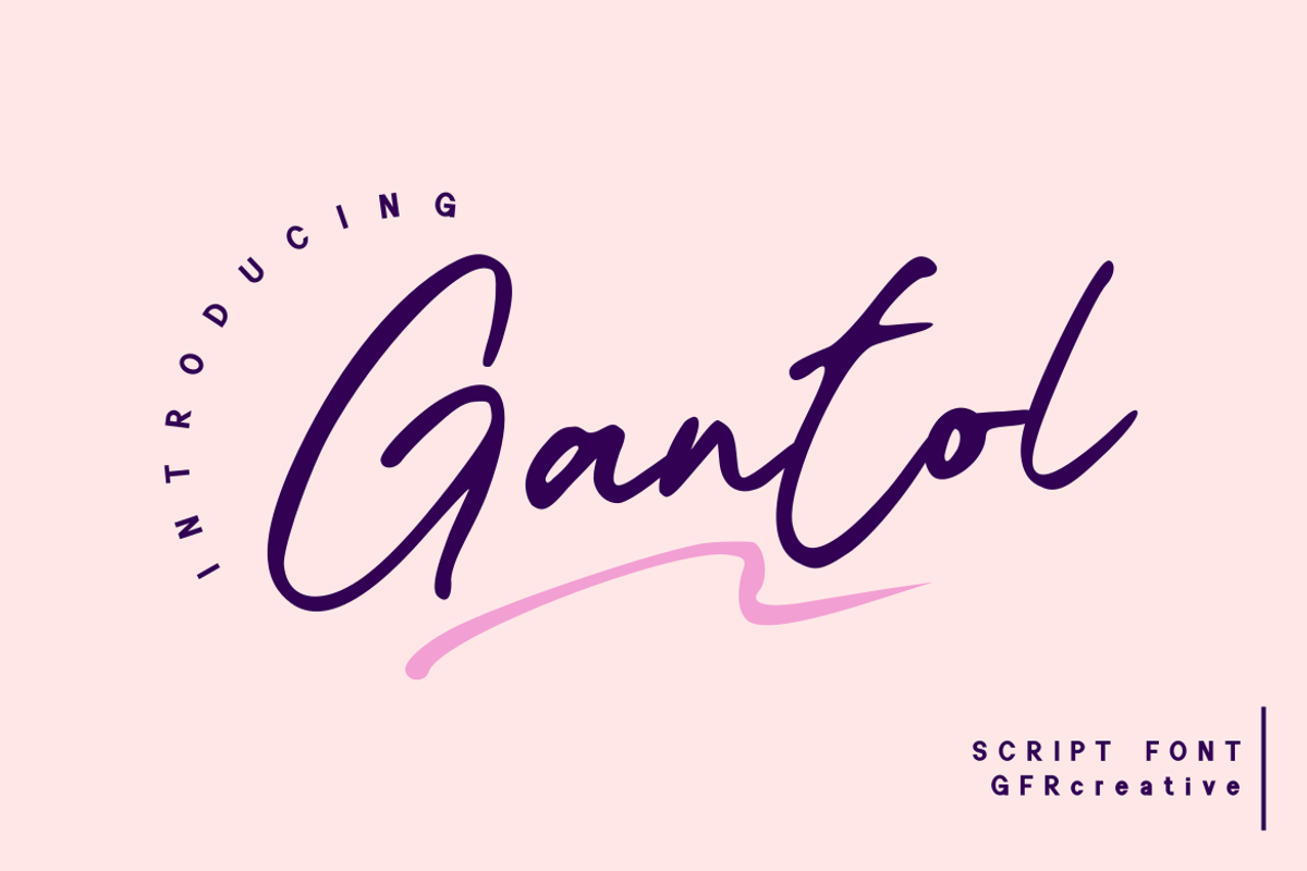 Gantol - Script Font, a Script Font by GFRcreative (Photo 1 of 6)
