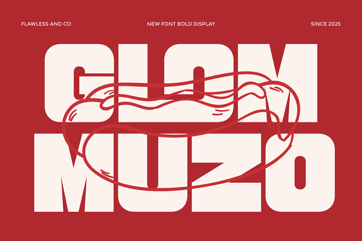 Glommuzo - Bold Display Font, a Font by Flawless And Co (Photo 1 of 10)