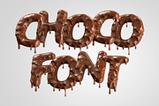 Chocolate Text 3D Letters Set, an Object Graphic by Kotulsky Mockups (Thumbnail 2 of 6)