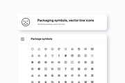 Packaging Symbols, vector line icons, an Outline Icon by Myicons (Thumbnail 2 of 2)