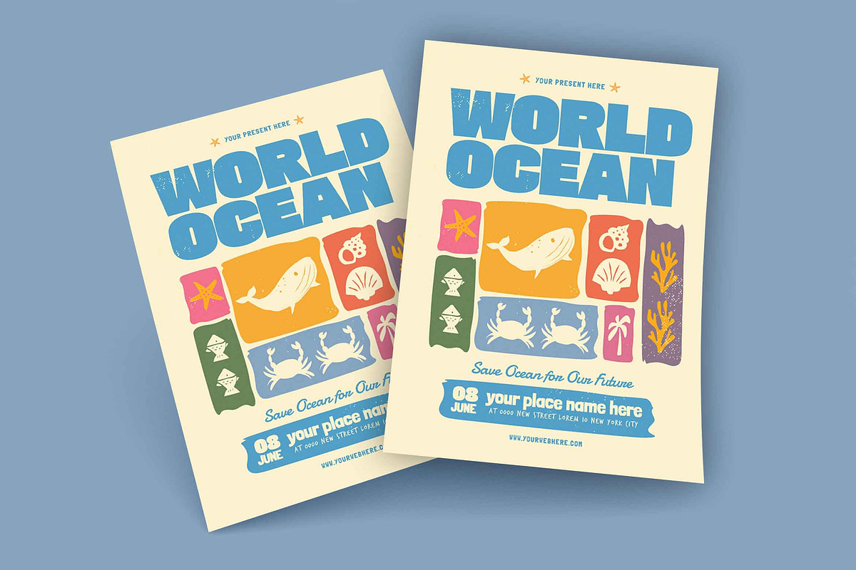 Ocean World Day Flyer, a Flyer Template by megarez (Photo 2 of 3)