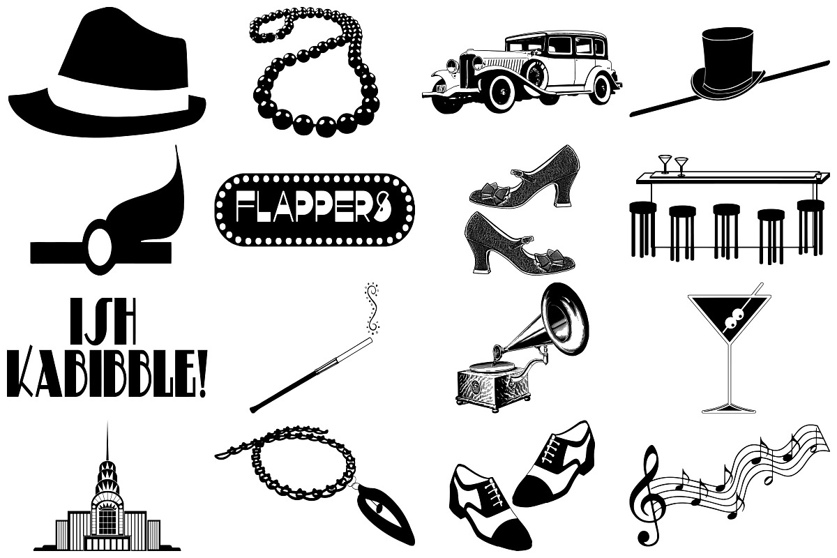 Gatsby Party Elements AI EPS PNG, an Illustration by FrankiesDaughtersDesign (Photo 4 of 7)